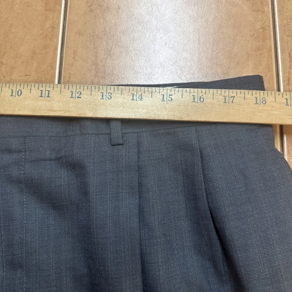 Vintage Corbin Men's Gray Plaid Wool Suit 44L Pants 36 x 33 USA Union Made